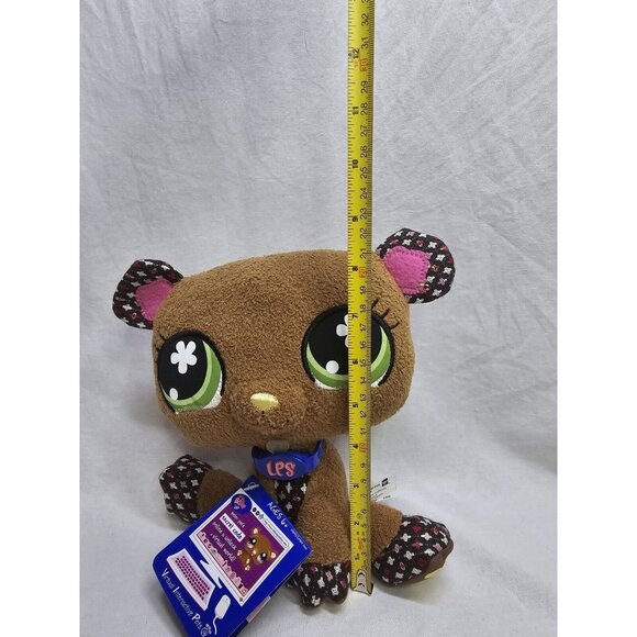 LPS Littlest Pet Shop VIPs Plush Bear Interactive Brown Stuffed Toy- With Tags - Picture 2 of 6